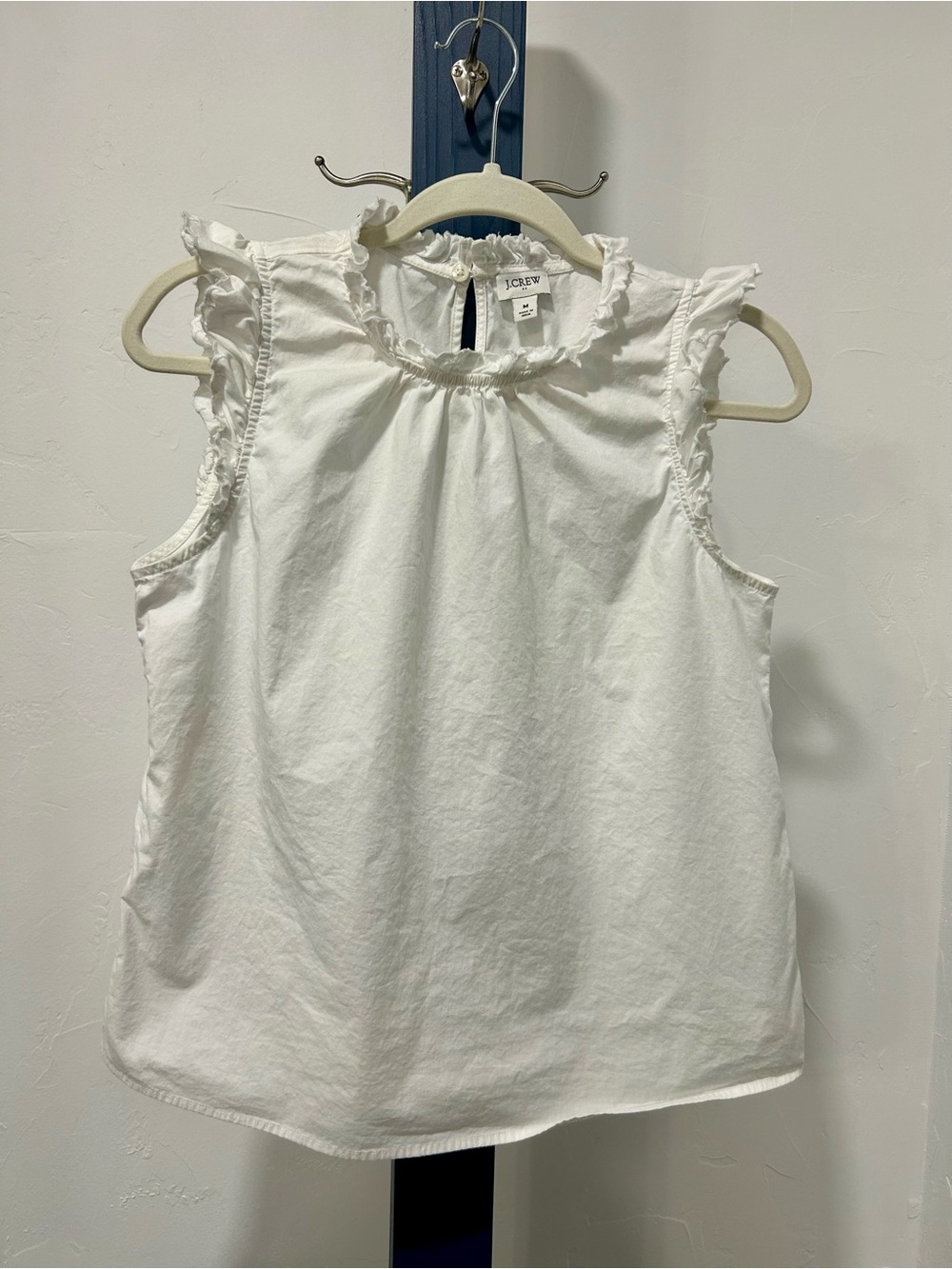 J. Crew Factory Sleeveless Ruffleneck Top - Picture 1 of 3